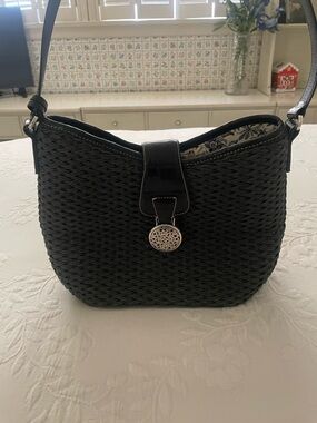 Brighton black straw handbag